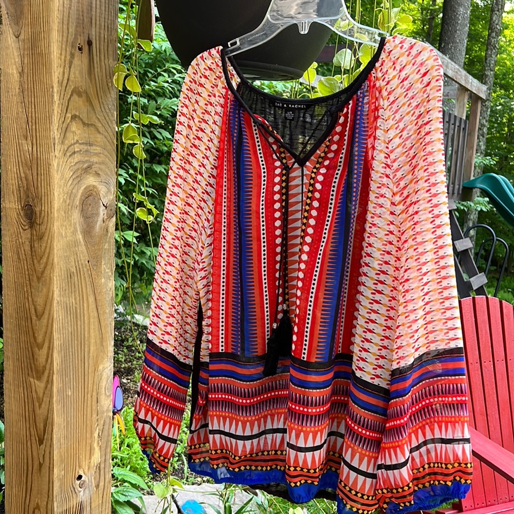 Sheer summer blouse size L